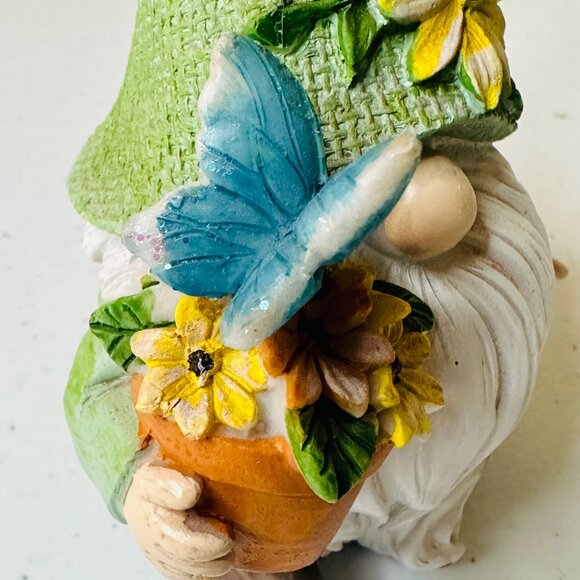 Spring Summer Easter gnomes farmhouse decoration tiered tray gnomes butterflies - Picture 12 of 14